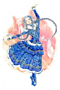 ballerina  russa in blu